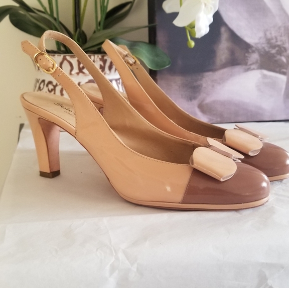 Sesto Meucci glossy shade slingback heel 7.5M - Picture 2 of 8